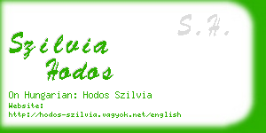 szilvia hodos business card